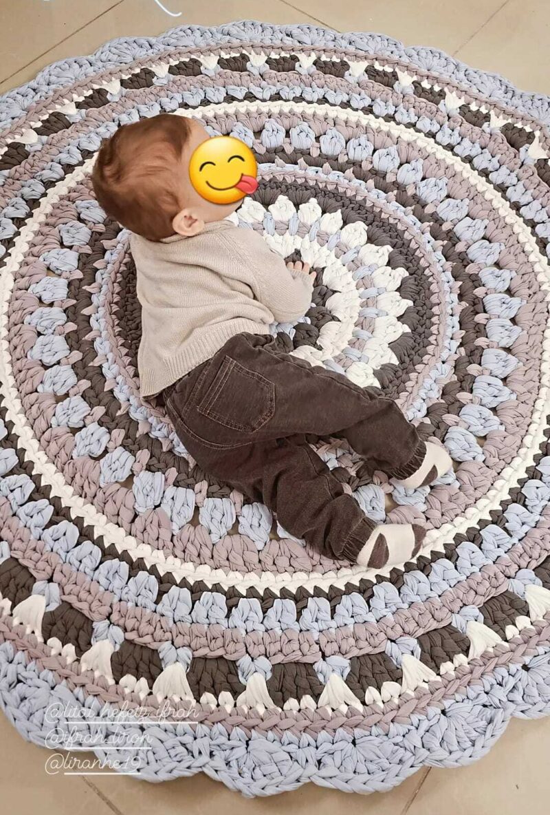 שטיח טריקו סרוג עבודת יד לחדר התינוק בנים 2